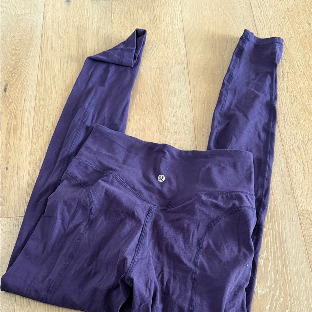 Women's Purple LULU LEMON LEGGINGS SIZE 6 - Picture 3 of 3